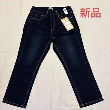 새상품 SOMETHING SOPHIA 다크 블루 카프리 팬츠 데님 L