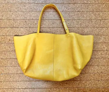 yucchino OTONA eco-bag M 겨자색 가죽 토트백