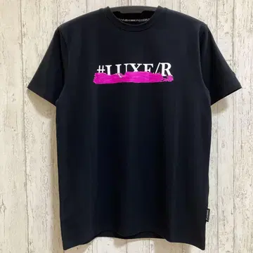 LUXE/R 크루넥 페인트 프린트 반팔 티셔츠