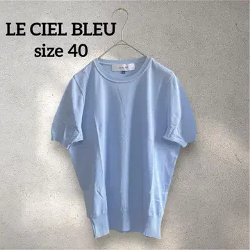 새상품급 LE CIEL BLEU 반팔 상의 니트 썸머 니트 티셔츠