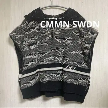 CMMN SWDN 코모스웨덴 니트 베스트 판초