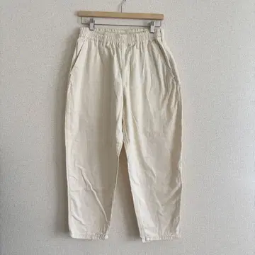 백넘버 와이드 이지 팬츠 S 면 100% 허리 밴딩 무지 다보