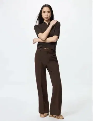 유니클로] 스마트 플레어 팬츠 긴 길이