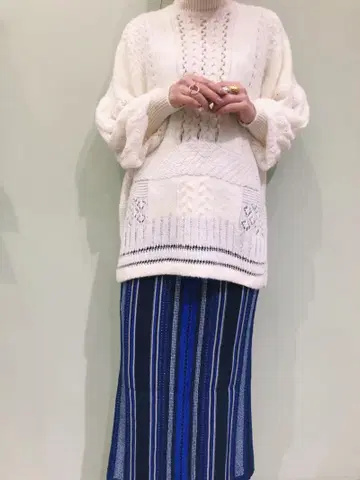 Mame Kurogouchi 케이블 짜임 니트 스웨터 1