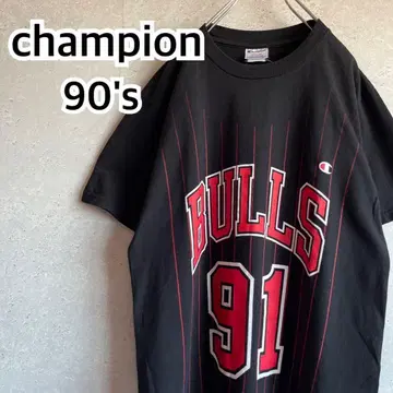 레어 90s 챔피언 NBA 시카고 불스 로드맨 넘버링 티셔츠