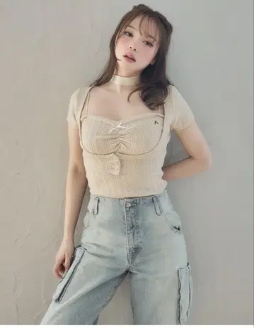 andmary Frida 니트 세트 핑크 베이지 정품