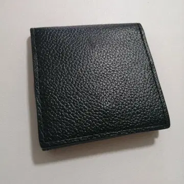 BUSINESS LEATHER FACTORY 블랙 가죽 코인 케이스