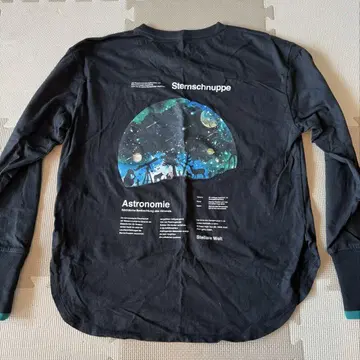 graniph Astronomie 긴팔 셔츠 블랙 천체 무늬