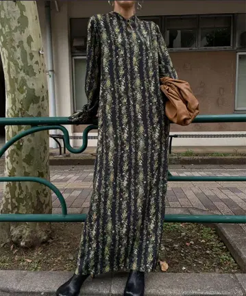 아메리 MILLIE TEARS NECK DRESS 꽃무늬 원피스 S