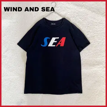 WIND AND SEA 트리코로 로고 프린트 반팔 티셔츠