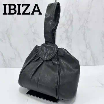 IBIZA 천연 가죽 미니 핸드백 블랙 검정