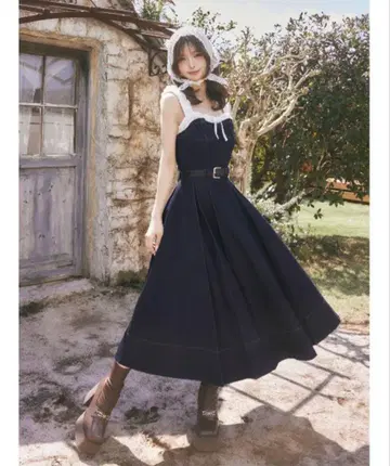 배송비 포함] 도킹 데님 미디 원피스 darich