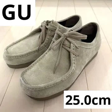 지유 리얼 가죽 모카신 신발 25.0cm 베이지