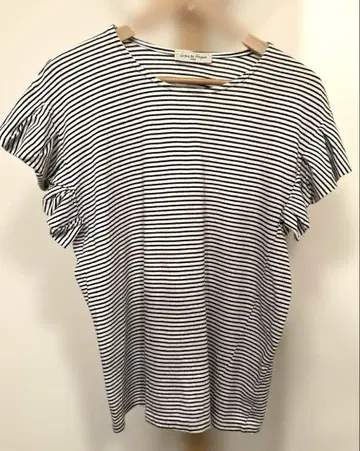 GRAINE DE FRINGUES PARIS 프릴 화이트 블랙 보더 T