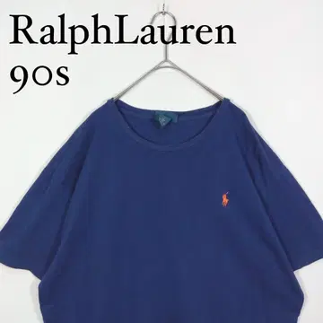 Ralph Lauren 90s 네이비 무지 티셔츠 L