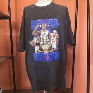 DENNIS RODMAN 로드맨 티셔츠 XL 보라색 로고