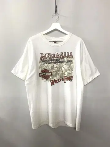 빈티지 USA제 HARLEY DAVIDSON 화이트 택 티셔츠