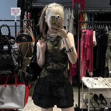 할리데이비슨 탱크탑 라메 그런지 y2k 바이크