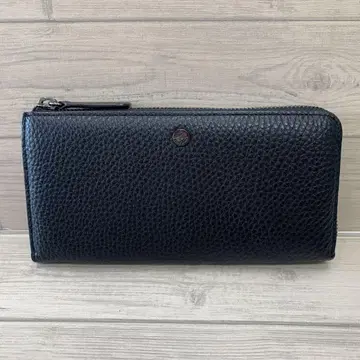 새상품급 PELLE BORSA 펠레 보르사 마노 L자 지퍼 장지갑 블랙