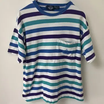 90s usa제 빈티지 Dockers 스트라이프 포켓 티셔츠 구제 의류