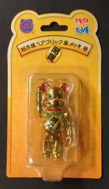 MEDICOMTOY 베어브릭 마네키네코 금도금 산 개운/베어브릭 100%