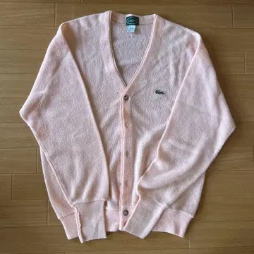 라코스테 핑크 V넥 가디건