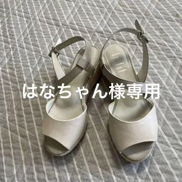 핏핏 샌들 베이지 오픈토 앵클 스트랩