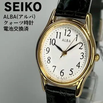 미사용품 SEIKO 세이코 ALBA 전 숫자 다이얼 쿼츠 시계