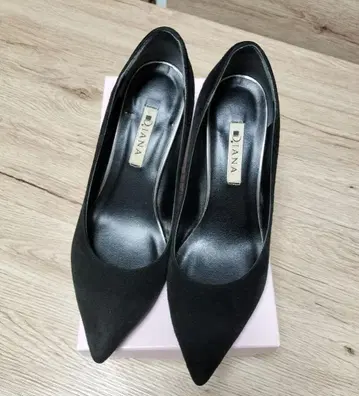다이애나 스웨이드 펌프스 블랙 24.0cm