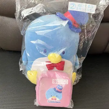 하피단부이 당첨 복권 턱시도 샘 봉제 인형 메쉬 파우치 로손