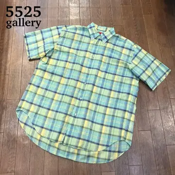 5525gallery 마드라스 체크 반팔 셔츠