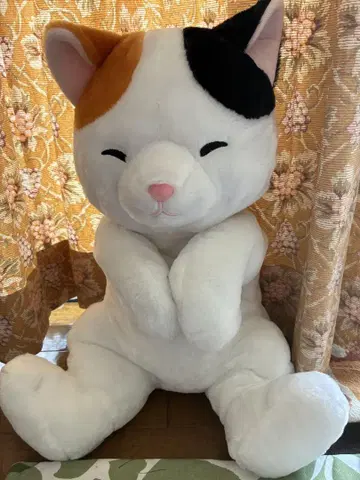 AMUFUN 삼색 고양이 봉제 인형 빅