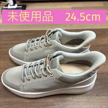 미사용품 핏핏 발수 핸즈프리 스니커즈 (카키) 24.5cm