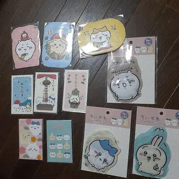 치이카와 (먼작귀) 포치부쿠로 오세치리 봉투 다이 컷 지퍼 봉투 세트!