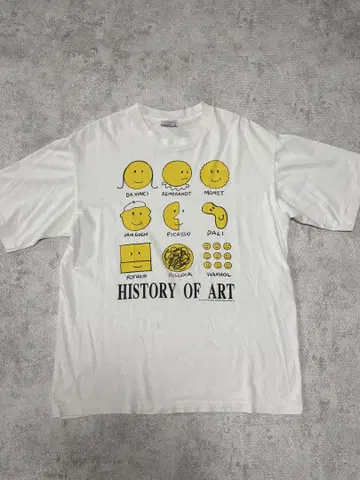 90s SofTee 빈티지 HISTORY OF ART 티셔츠