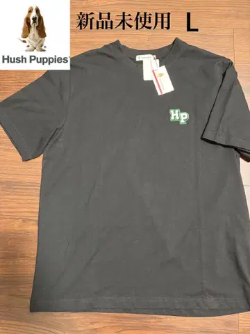 미사용 새상품 Hush Puppies/허시파피 [L] 티셔츠/남성용 블랙