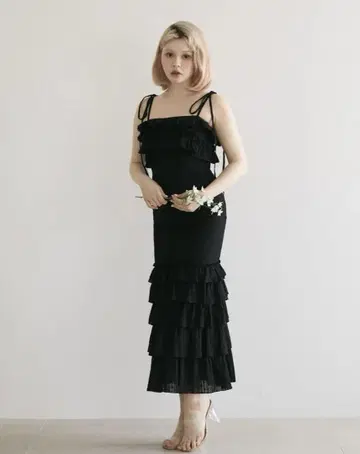 andmary Franka cotton dress black 정품