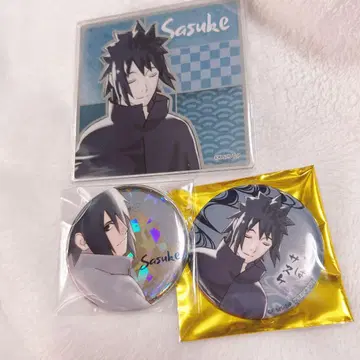 NARUTO 나루토 질풍전 난자 타운 아크릴 코스터 캔뱃지 사스케