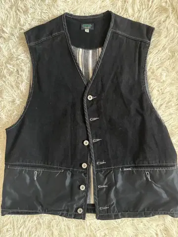 GUESS JEANS 블랙 베스트 M