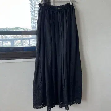 드로어 컷워크 롱 스커트 drawer