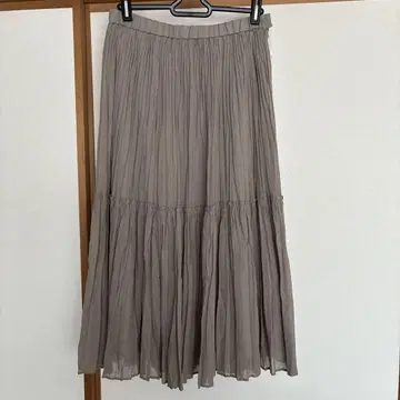 mademoisell NONNON 플리츠 스커트 그레이 M