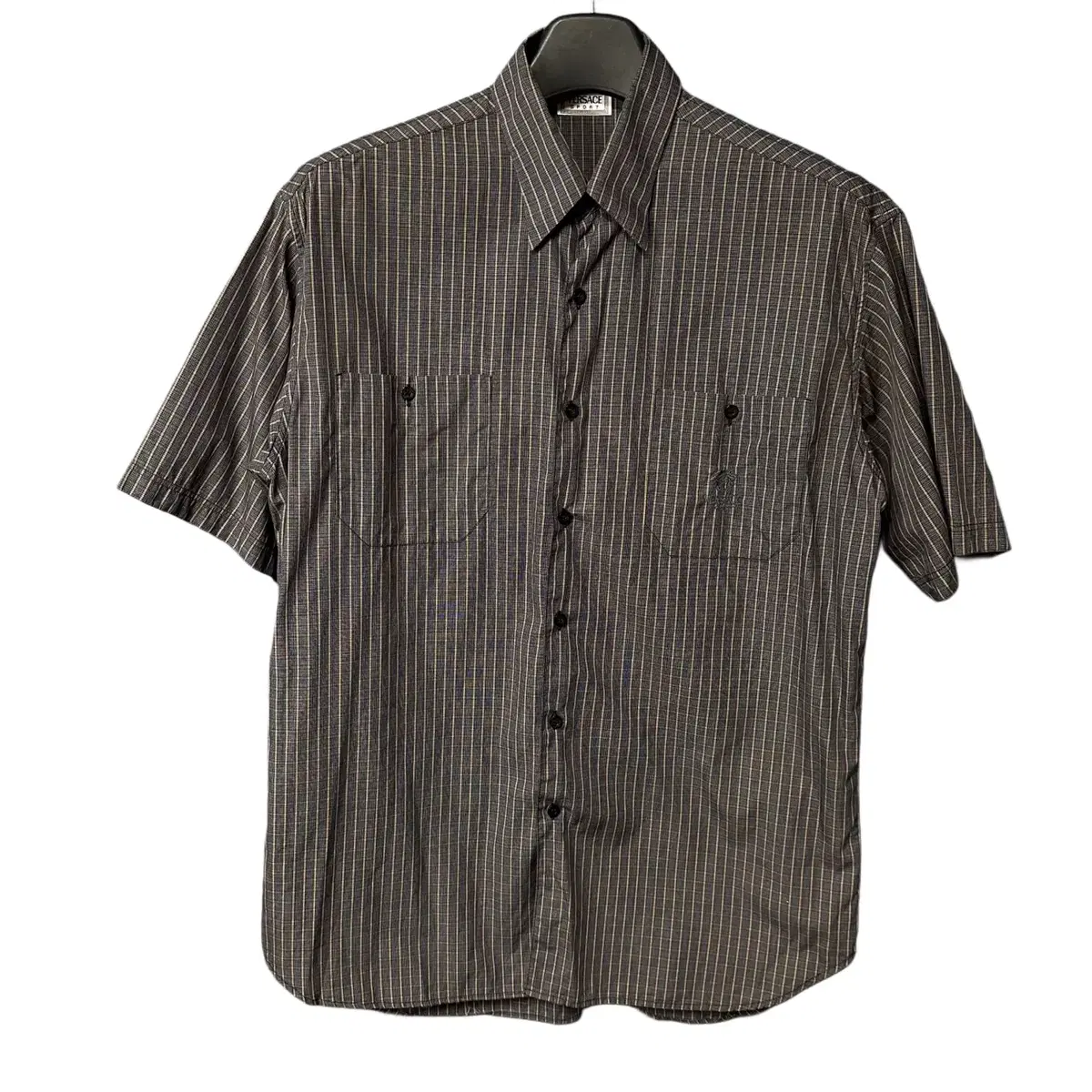 48 Versace Sports Check Short Sleeve Shirt