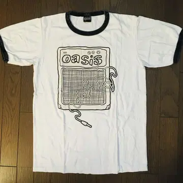 오아시스 oasis L 링거 밴딩 티셔츠 락 티셔츠