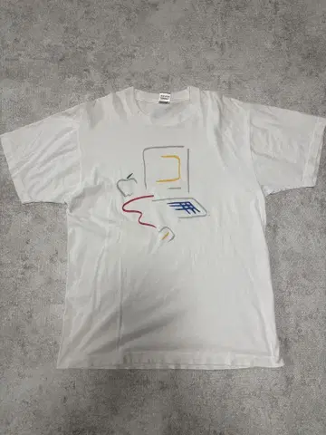 90s 애플 기업 T 컴퓨터 양면 프린트 빈티지 티셔츠