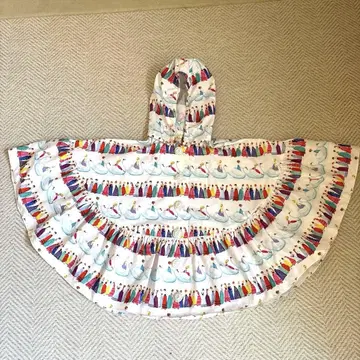 스완과 프린세스 패턴 방수 판초 110-130cm