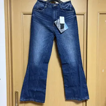 지나시스 빈티지 절개 플레어 데님 팬츠 블루 S