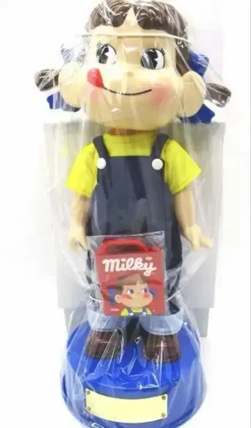 미사용 새상품 당첨 상품 페코짱 파랑 블루 네이비 살로펫 오버롤
