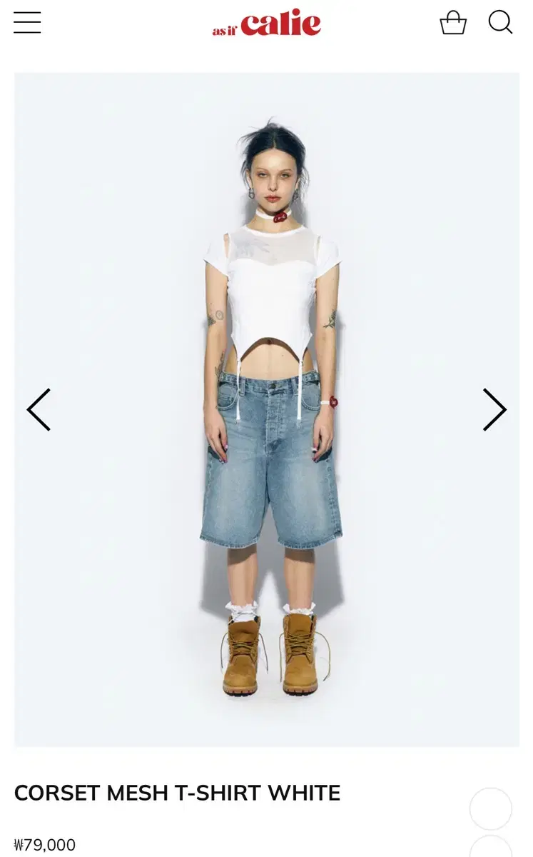 azfcalli Corset Mesh T-shirt (worn by taeyeon)