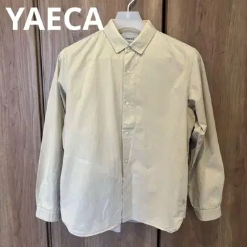 YAECA 컴포트 셔츠 베이지 긴팔 셔츠 스냅 버튼 M