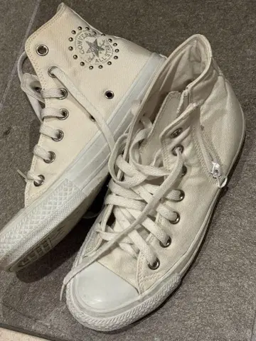 CONVERSE 하이컷 스니커즈 23.0cm 화이트